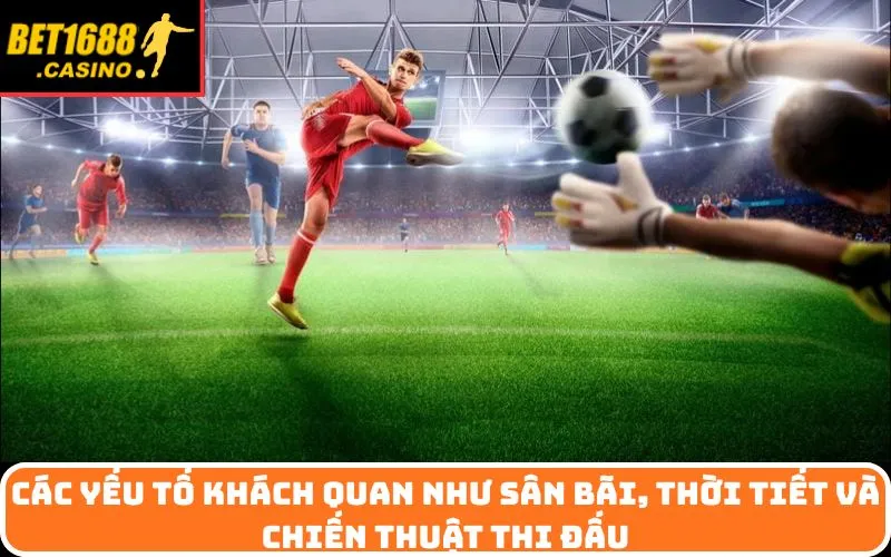 Các yếu tố khách quan như sân bãi, thời tiết và chiến thuật thi đấu